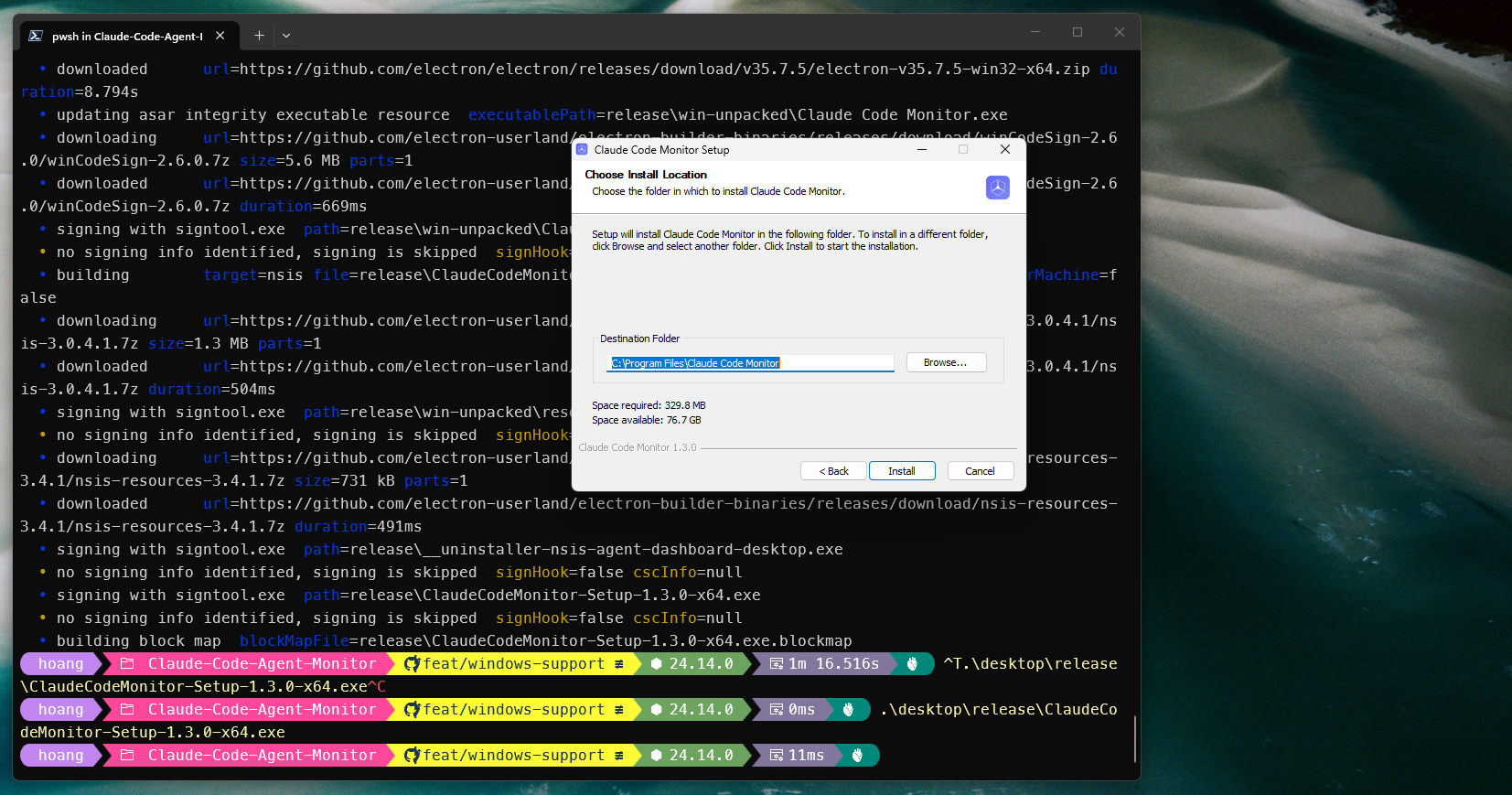 Windows NSIS installer step 2 — Choose Install Location