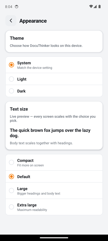 Android Appearance