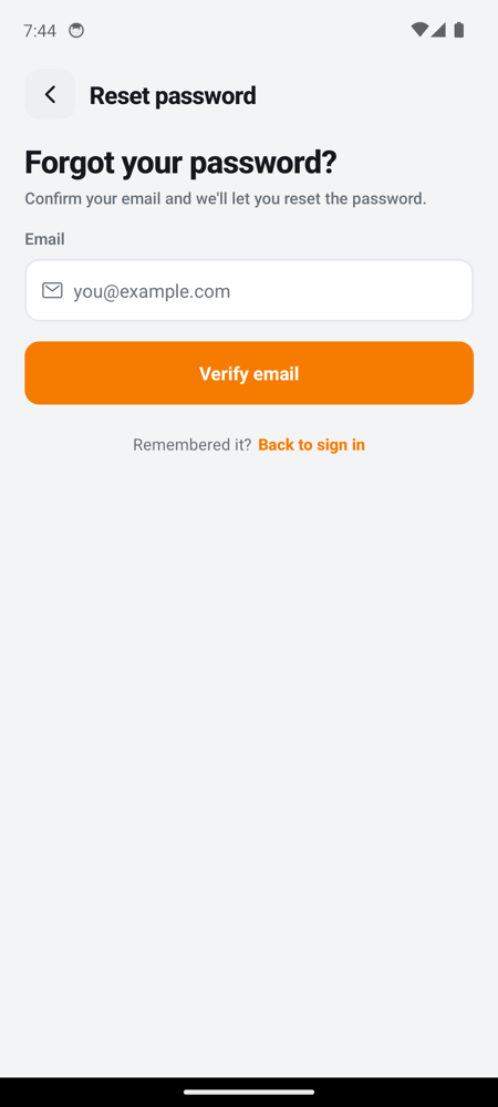 Android Forgot