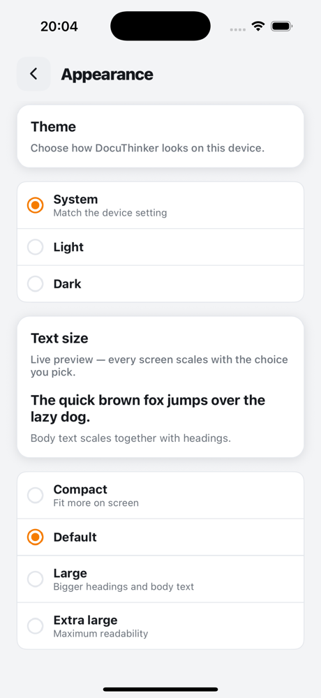 iOS Appearance