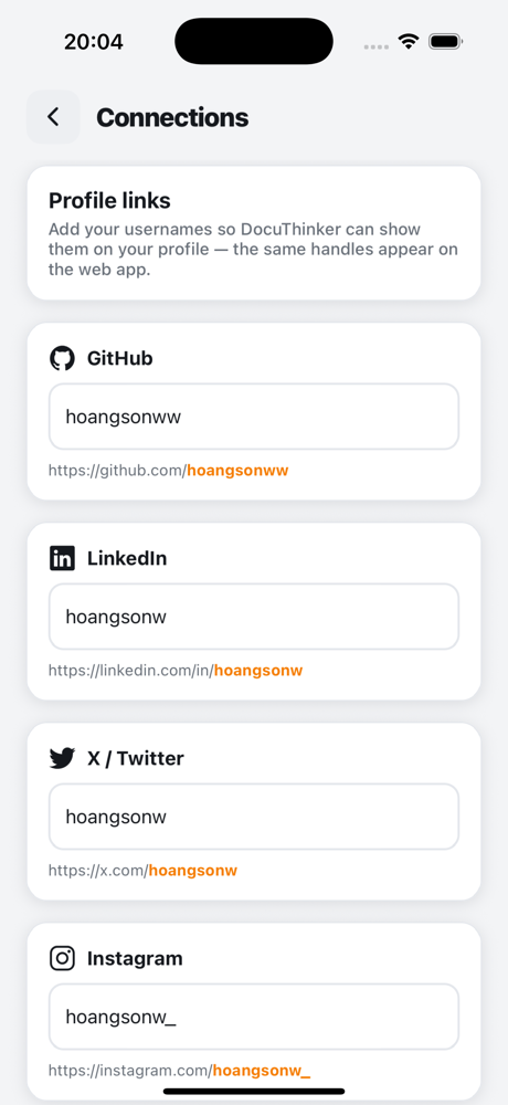 iOS Connections