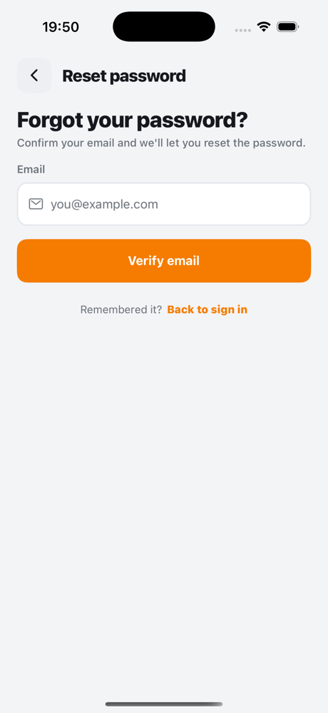 iOS Forgot