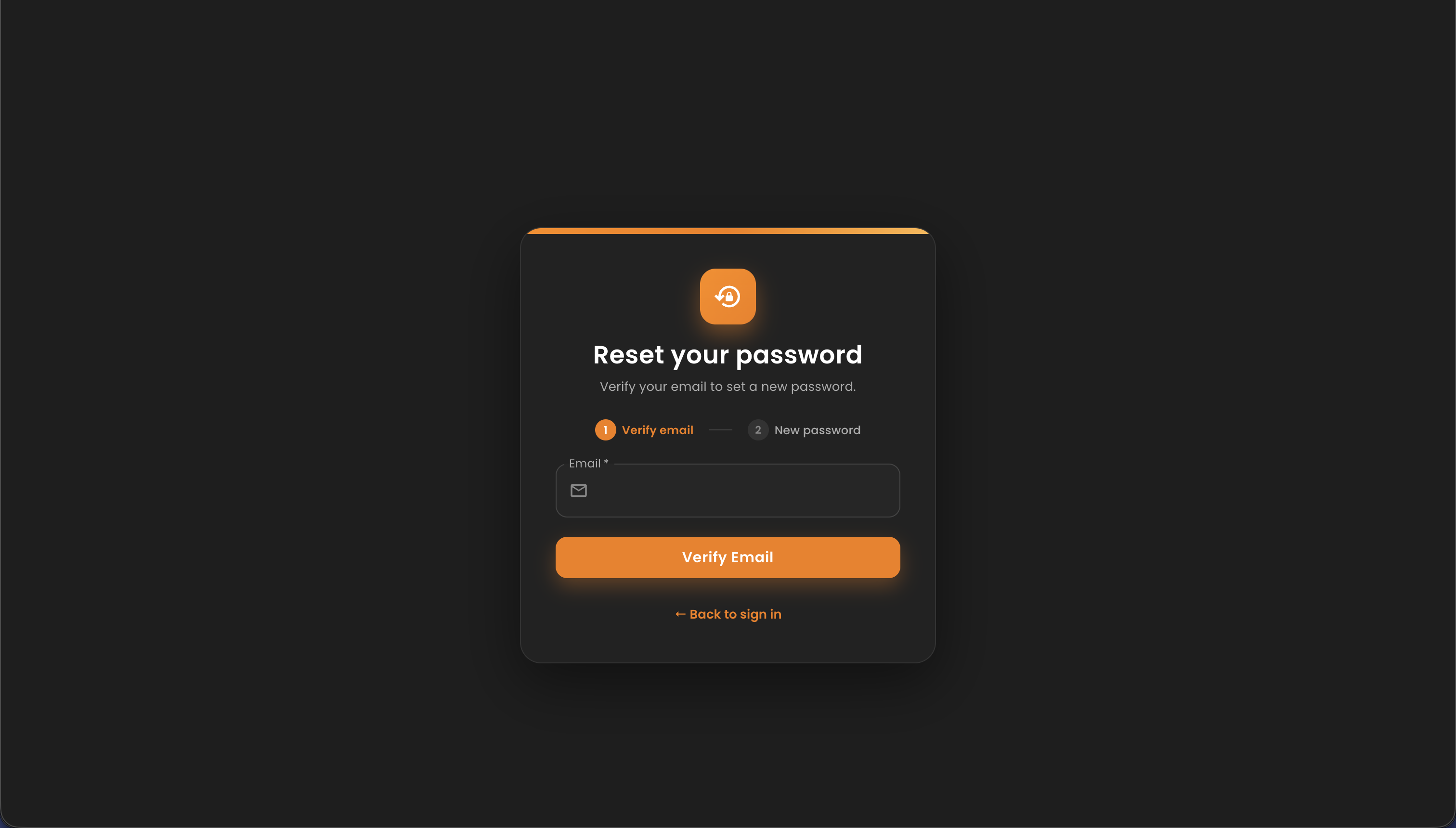 Forgot Password Page
