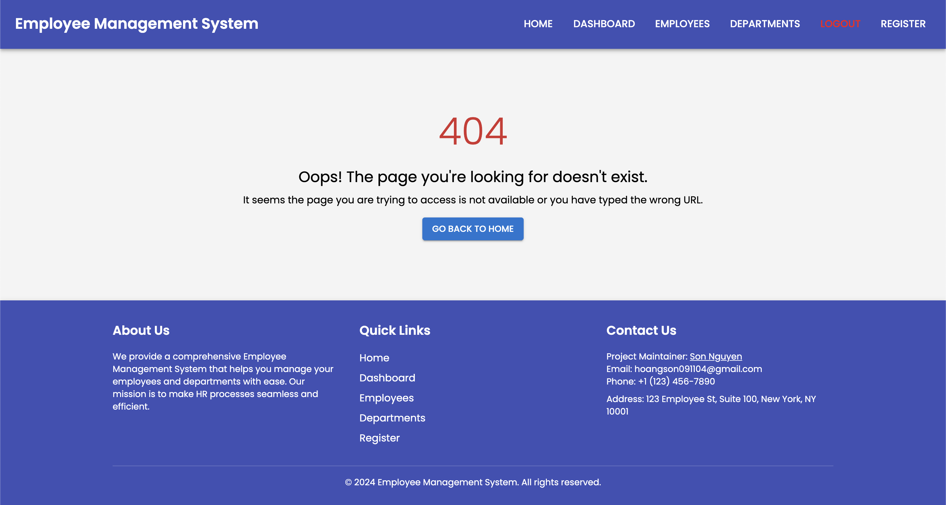 404 Page