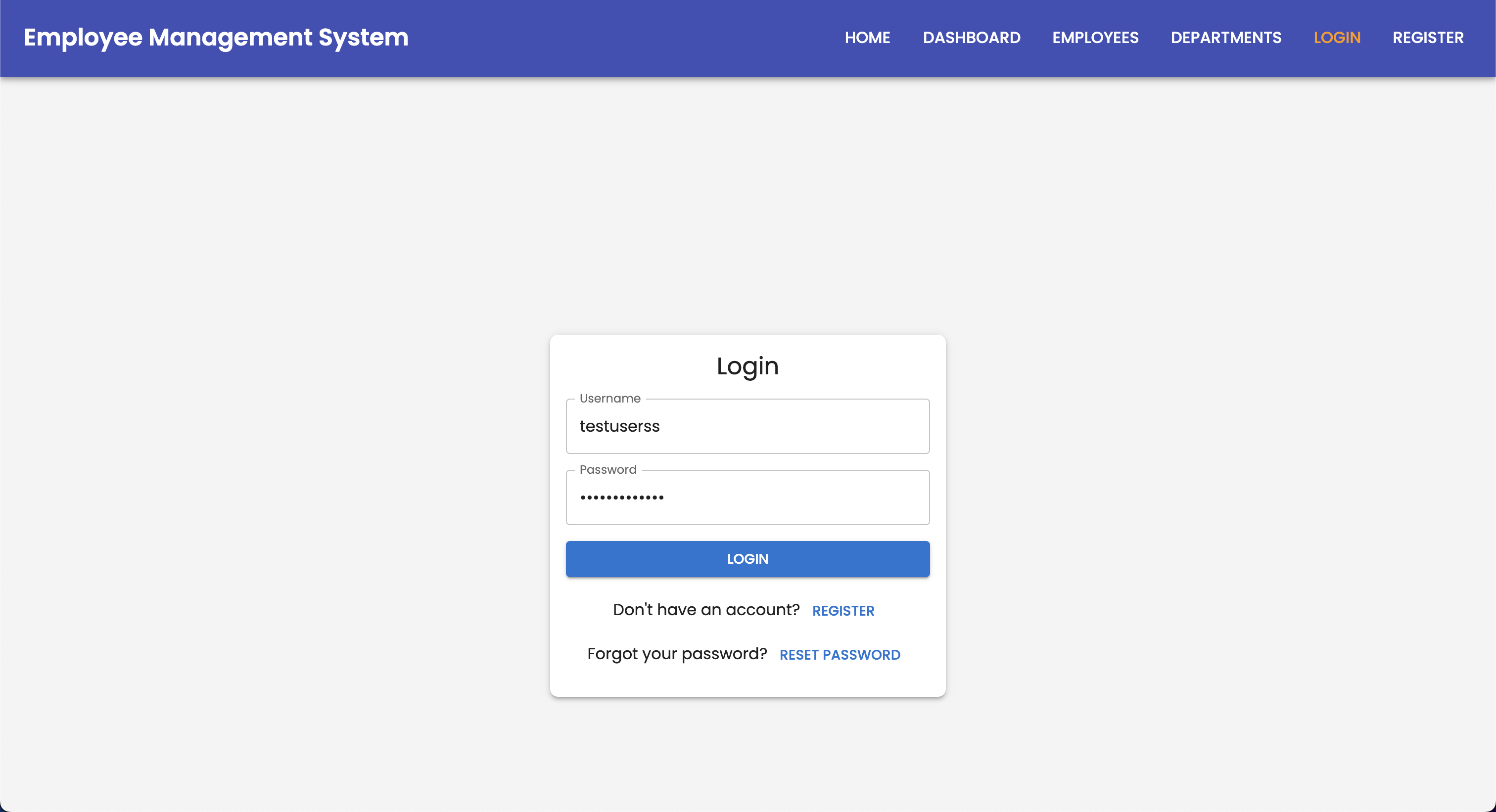 Login Page