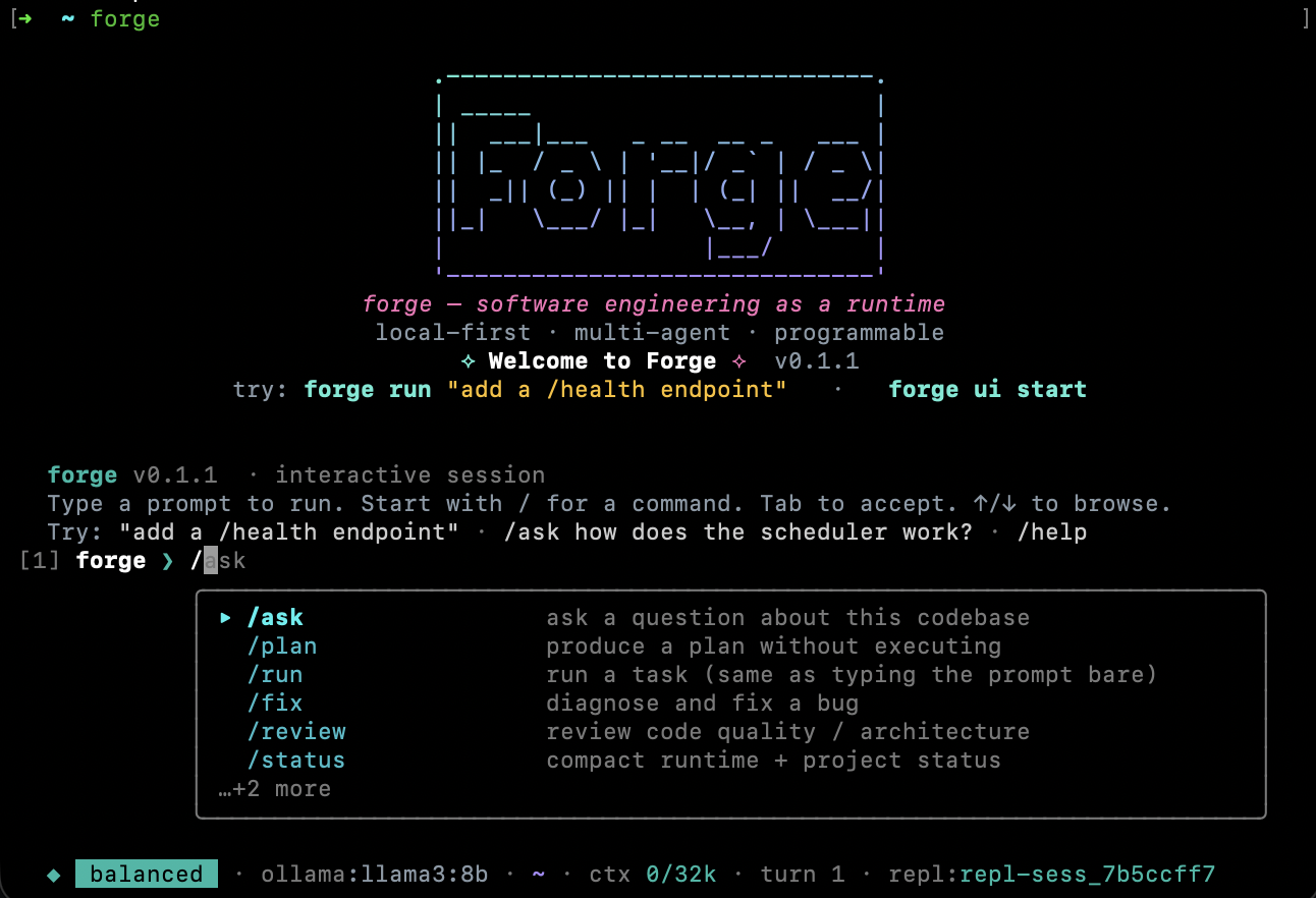Forge REPL Interface