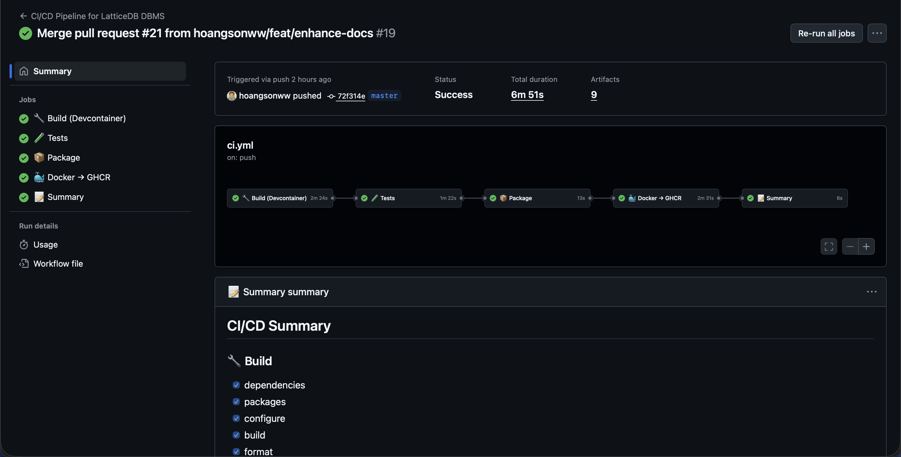 GitHub Actions Screenshot