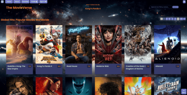 MovieVerse App UI